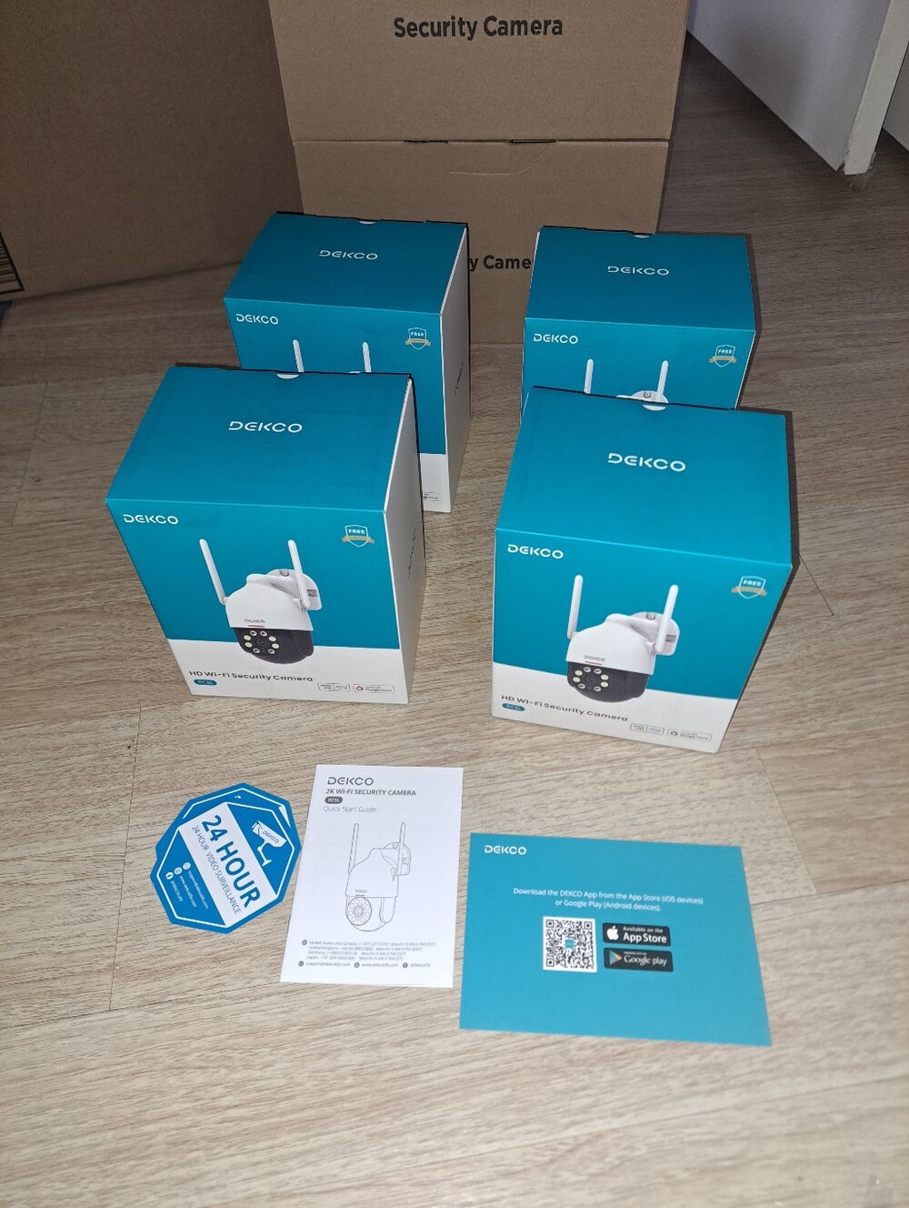 DEKCO White Wi‑Fi Security Camera - 4 Pack - Picture 5 of 6